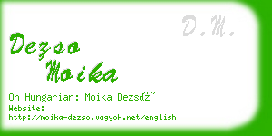 dezso moika business card